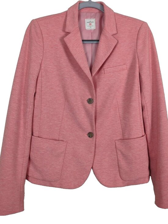 GAP Jackets & Blazers - Gap Blazer Womens 10 Pink Heather Classic Academy Two Button Lined Jacket